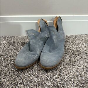 Born Women's Blue Suede Ankle Boots
